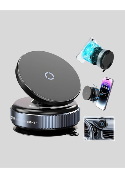 Vakum Adsorpsiyonlu Manyetik Telefon Tutucu Güçlü N52 360° Evrensel Uyumluluk - BI001V-4YVIS6 indirimleri