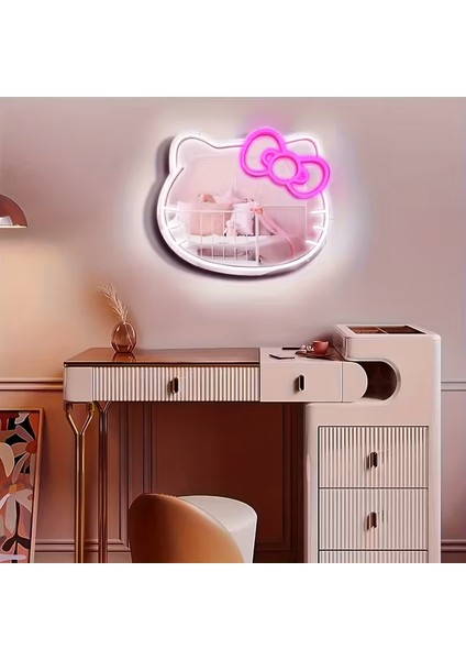 Ktty Kedi Desen Neon Işıklı Dekoratif Ayna fiyatları