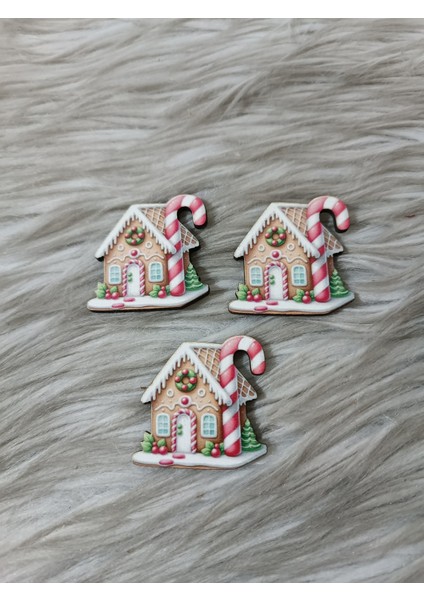 Yılbaşı Ev Süsleri, 4 cm Uv Baskılı Renkli Figür, Hediyelik Dekor Malzemeleri