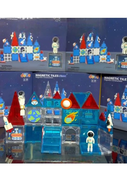 Manyetik LEGO Seti 39 Parça – Polis Uzay Serisi Magnetic Tiles – 3+ Yaş Eğitici Oyuncak fiyatları