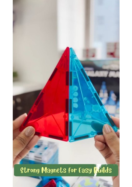 Manyetik LEGO Seti 39 Parça – Polis Uzay Serisi Magnetic Tiles – 3+ Yaş Eğitici Oyuncak