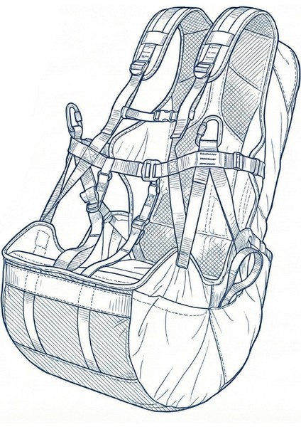 Independence Logo Pro Tandem Harness Paraşüt Koltuğu L Beden