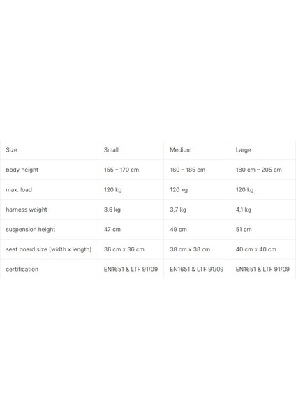 Independence Logo Pro Tandem Harness Paraşüt Koltuğu L Beden modelleri