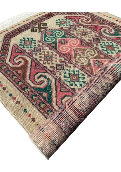 El Dokuma Vintage Eskitme Afgan Seccade 85X150 Renkli Yün Namazlık Çok Renkli fırsatları