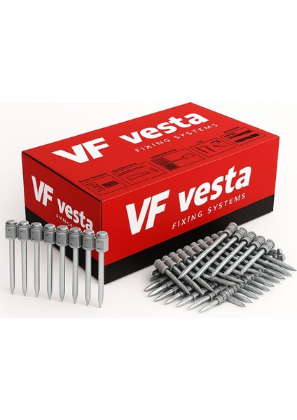 MX72 Tabanca Çivisi 100'LÜ Paket – Beton ve Sert Zeminler Için Dayanıklı Çelik Çivi