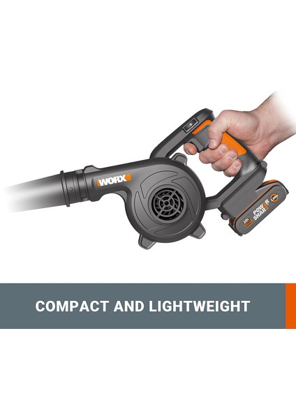 WX094 20VOLT 2.0AH. Li-Ion Şarjlı Profesyonel Devir Ayarlı Üfleyici fırsatları