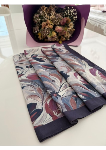 Lale Desenli Soft Şal