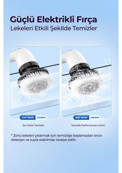 8 Başlıklı Şarjlı Dijital Temizlik Fırçası fırsatları