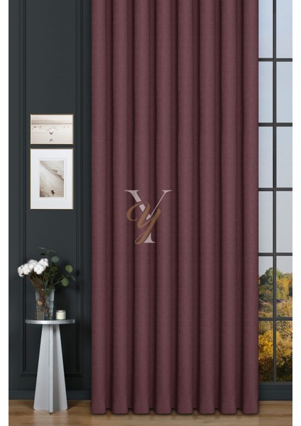 Keten Fon Perde V-4030 Gül Kurusu fiyatları