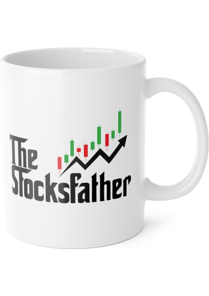 The Stockfatcher Baskılı Porselen Kupa-Standart Kulplu Kupa-Motto-Hediye-Trading-Bitcoin-Trader