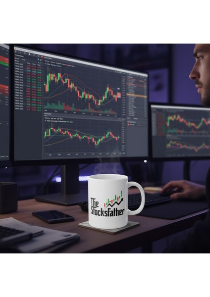 The Stockfatcher Baskılı Porselen Kupa-Standart Kulplu Kupa-Motto-Hediye-Trading-Bitcoin-Trader fiyatları