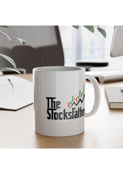 The Stockfatcher Baskılı Porselen Kupa-Standart Kulplu Kupa-Motto-Hediye-Trading-Bitcoin-Trader modelleri