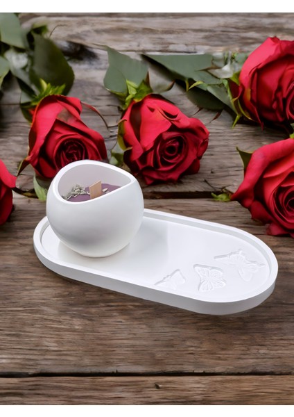 Dekoratif Sunumluk %100 Doğal Soya Mum Seti Özel Tasarım Kaplar ve Kabartmalı Sunumluk | Ev Dekorasyonu, Hediyelik ve Aromaterapi Için Zarif Seçenek fiyatları