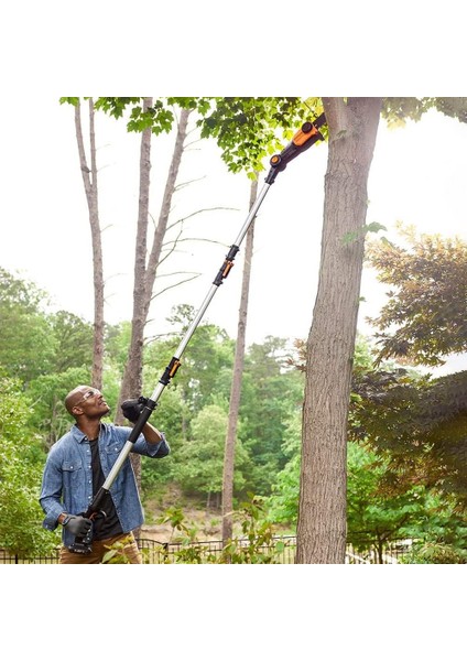 WG349E 20VOLT 2.0AH Li-Ion Tek Akülü 20CM Profesyonel Teleskobik Saplı Açı Ayarlı Zincirli Dal modelleri