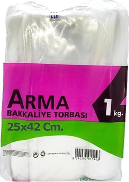 Naksan Arma Şeffaf Naylon 3 Lük 25X42 Cm. Bakkaliye Poşeti Torbası - 1 Kg. - Ort. 140 Adet - 1 Paket indirimleri