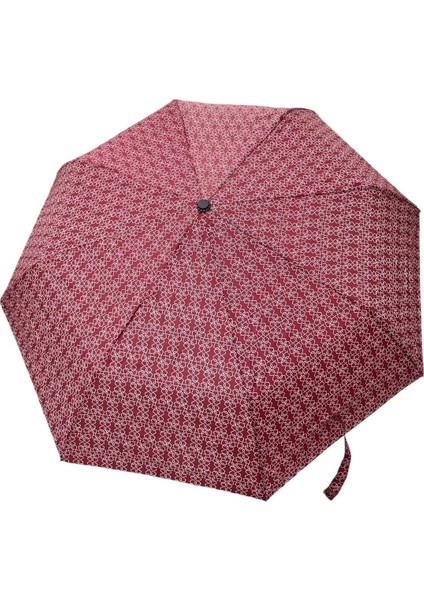 Tam Otomatik Kırmızı Desenli Taşınabilir Şemsiye 7110A