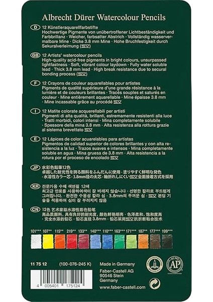 Faber-Castell Polychromos Boya Kalemi, 12 Renk, Yüksek Pigmentli, Solmaya Dayanıklı, Profesyonel indirimleri
