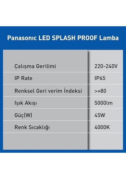LED Splash Proof 45W 5000LM 1500MM 840 fırsatları