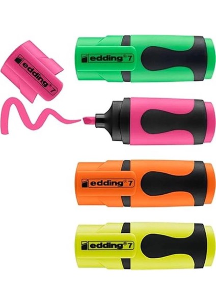 7 Mini Fosforlu Kalem 4'lü Set Karışık fırsatları