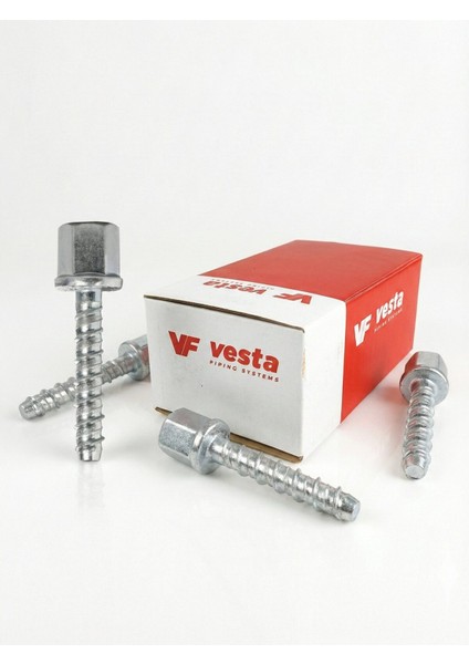 Vcs-I Içten Dişli Beton Vidası 6X40 mm 100'LÜ Paket | M10 | Yüksek Mukavemetli Bağlantı Vidası