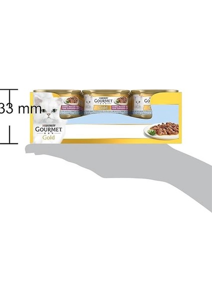 Gold Çifte Lezzet Okyanus Balığı & Sebzeli Yaş Kedi Maması (24 x 85 Gr)