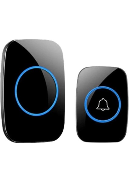 Alfalink Kablosuz Kapı Zili Ledli Uzaktan Kumandalı Işıklı Kapı Zili Yüksek Sesli 300MT Uzun