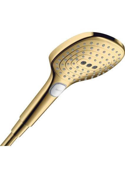Raindance Select E Duş Başlığı, 120 Mm, 3 Püskürtme Türü, Cilalı Altın Görünümlü