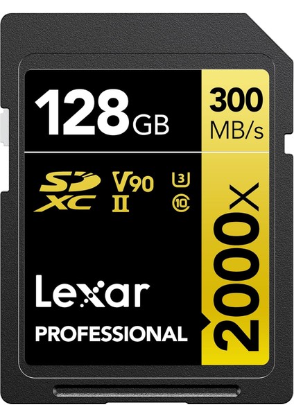 128GB Professional 2000X Sdhc Uhs-Ii Cards, Up To 300MB/S Read 260MB/S Write C10 V90 U3