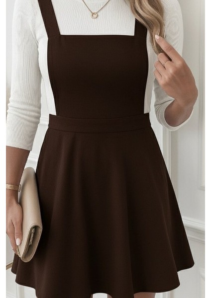 Kadın Askılı Sırttan Çapraz Detaylı Kısa Kiloş Kadife Mini Elbise indirimleri
