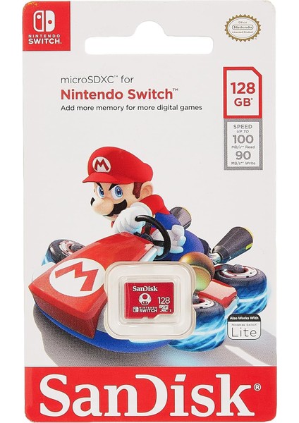Microsdhc Uhsi Card For Nintendo Switch 128GB, 100MB/S Read; 90MB/S Write