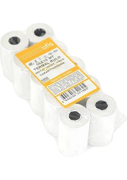 Mopak 56X16 mt 10LU Paket Termal Pos Rulosu fiyatları