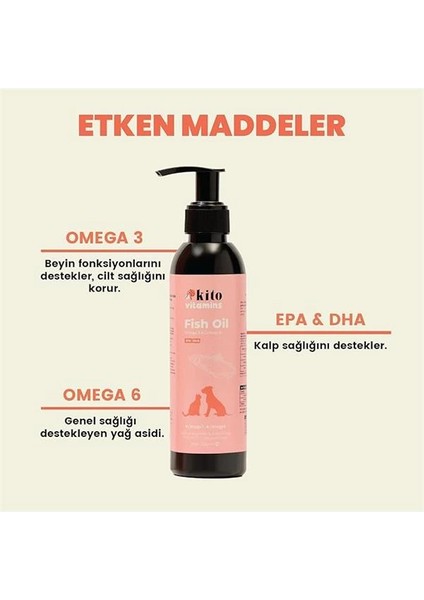 Balık Yağı 200 ml (Kedi ve Köpekler Için Omega 3 & 6 Içerikli Deri, Tüy, Eklem ve Kalp Sağlığı fırsatları