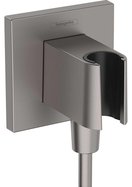 El Tipi Duş Duvar Prizi 1/2 "fırçalanmış Siyah Krom, 26889341 Dişli Bağlantısı