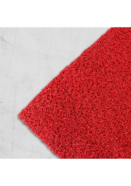 Kıvırcık Paspas 100CM 12MM Kırmızı