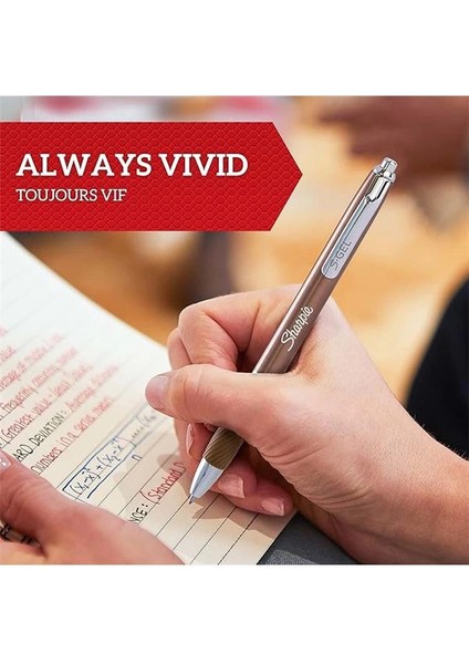 S-Gel Metal Jel Kalem, 0,7 mm Uç, Metal Gri & Bronz 2'li Paket, Siyah Mürekkep fırsatları