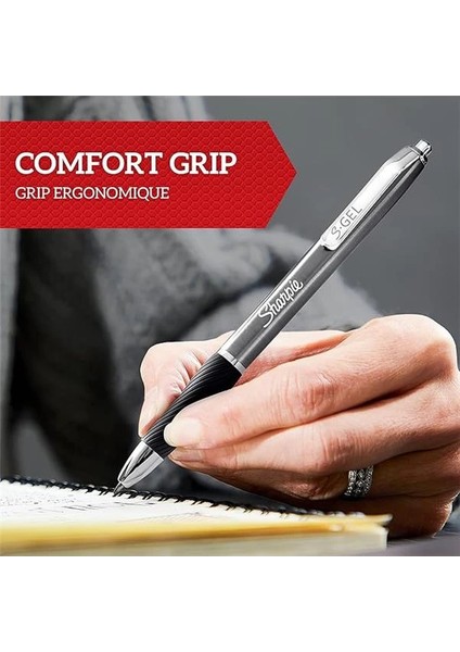 S-Gel Metal Jel Kalem, 0,7 mm Uç, Metal Gri & Bronz 2'li Paket, Siyah Mürekkep indirimleri