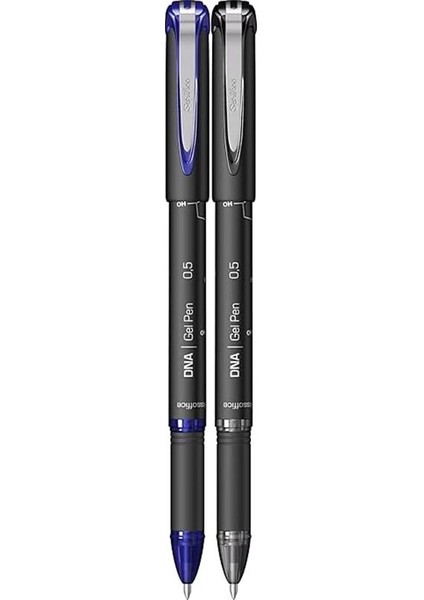 Scrıkss Offıce Dna 0.5 mm Jel Kalem Mavi & Siyah 2'li Blister, 0.5 mm