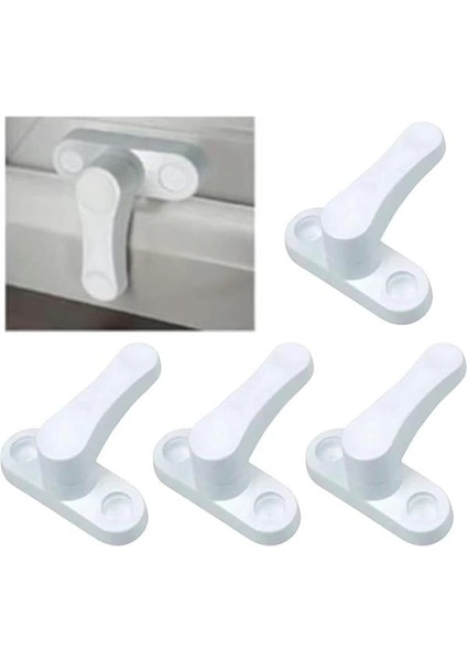 ® 5 Adet Kapı Pencere Hırsız Çocuk Emniyet Kilidi Güvenlik Mandalı Pvc Çekmeli 360 Derece