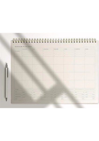 Tarihsiz Spiralli Haftalık Planlayıcı - 12 Aylık Kullanım fiyatları