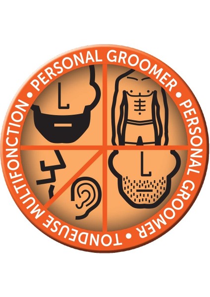 Groomkit PG6130, Yüz ve Vücut Kılı Için Şekillendirme Seti, 4 Çıkarılabilir Başlık, Siyah modelleri