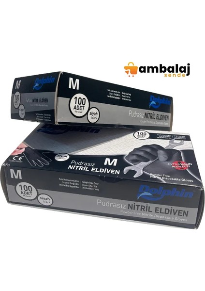 Pudrasız Nitril Eldiven Siyah / M Beden modelleri