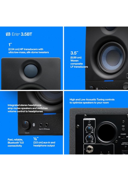 Eris 3.5bt (2. Nesil) | 3.5" Bluetooth Kablosuz Teknolojili Medya Referans Monitör, 50 Watt fırsatları