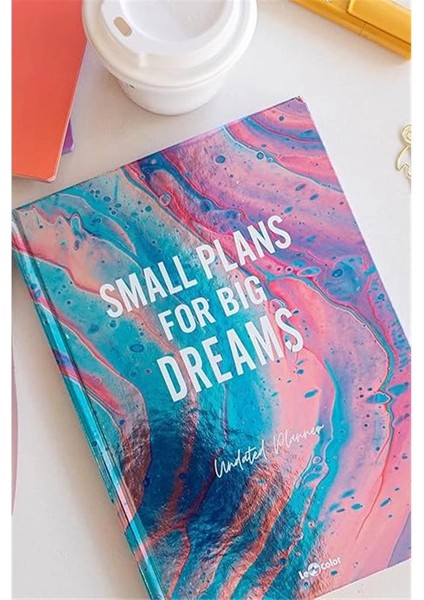 17X24 Metalik Süresiz Planlayıcı Ajanda Deft Mavi