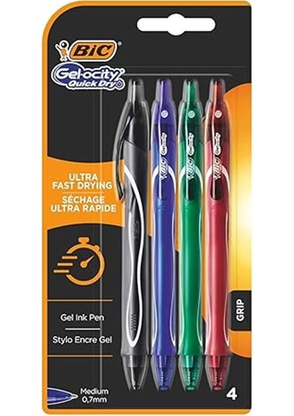 Gelocity Quick Dry 4'lü Blister Jel Kalem Karışık Renkler fırsatları