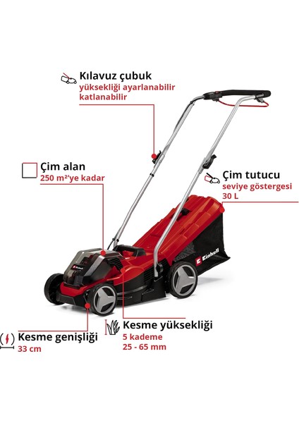 Akülü Çim Biçme Makinesi Ge-Cm 36/33 Li Kit Power X-Change - 3413210 modelleri