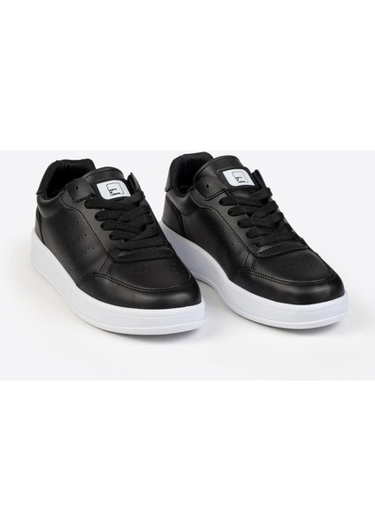 1011 Siyah - Beyaz Cilt Kaymaz Taban Günlük Spor Ayakkabı fiyatları