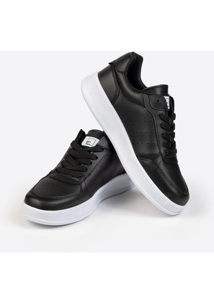 1011 Siyah - Beyaz Cilt Kaymaz Taban Günlük Spor Ayakkabı modelleri