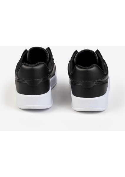 1011 Siyah - Beyaz Cilt Kaymaz Taban Günlük Spor Ayakkabı indirimleri