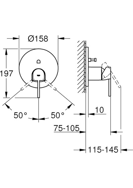Plus Banyo Armatürü- Tek Kollu Küvet Bataryası Gizli Sabitleme Krom 24060003 fiyatları