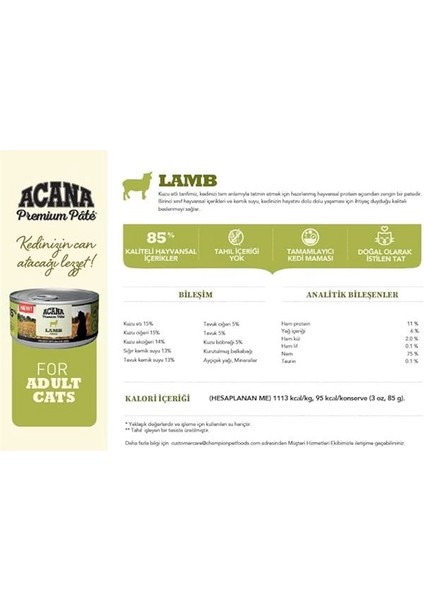 Premium Pate (Ezme) 85GR Kedi Konservesi Karışık 5 Adet fiyatları